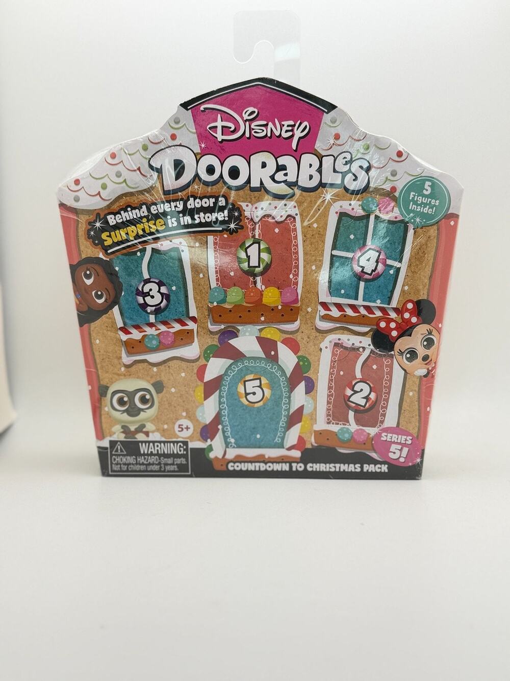 Disney Doorables Countdown To Christmas Pack Series 5 With 5 Surprise Figures In